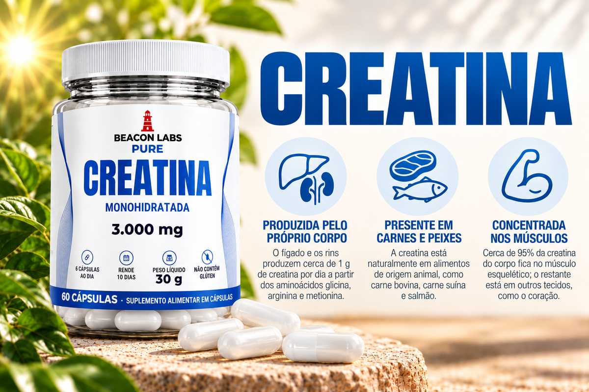 Pure Creatina Monohidratada 1000mg – cards d3