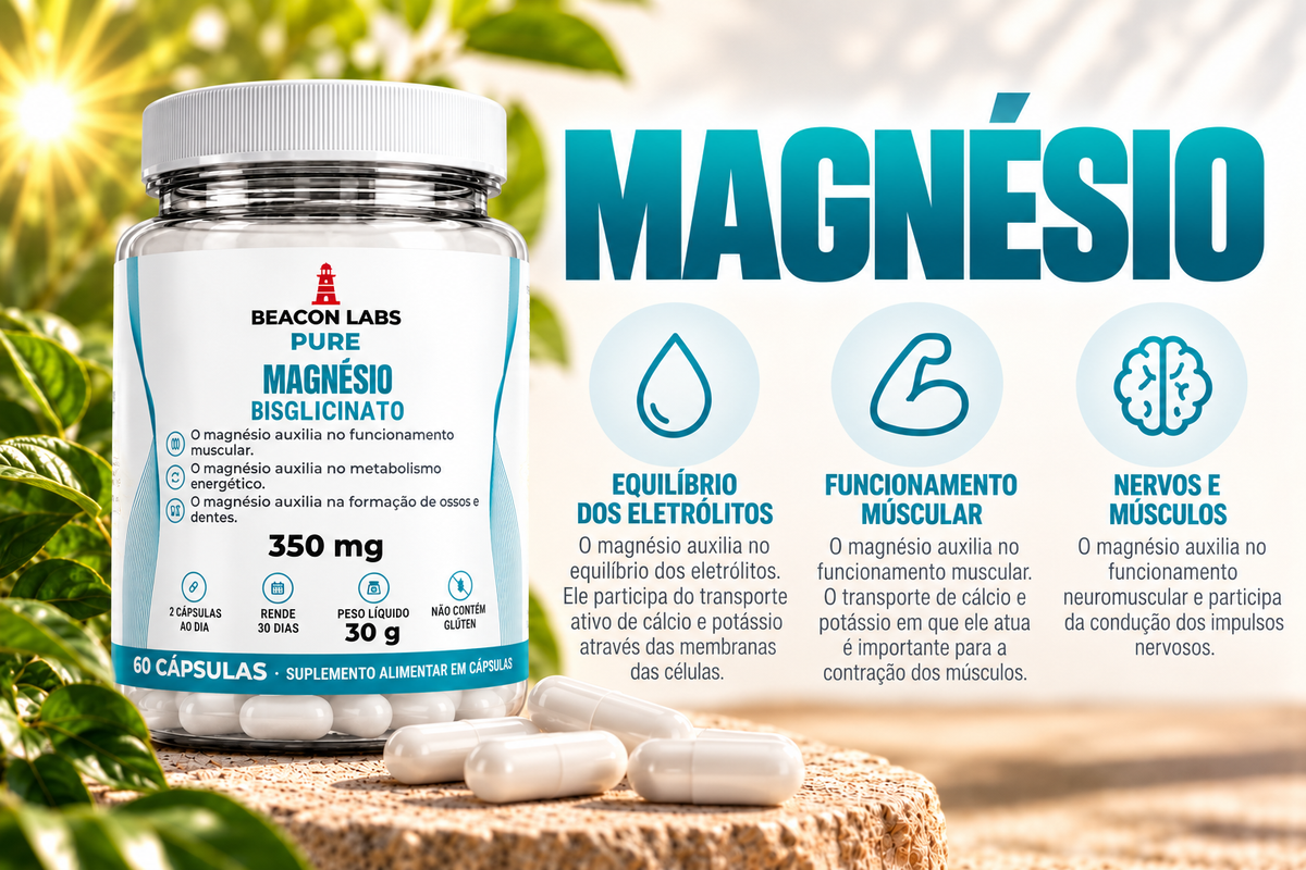 Pure Magnésio Bisglicinato 350mg – cards d3