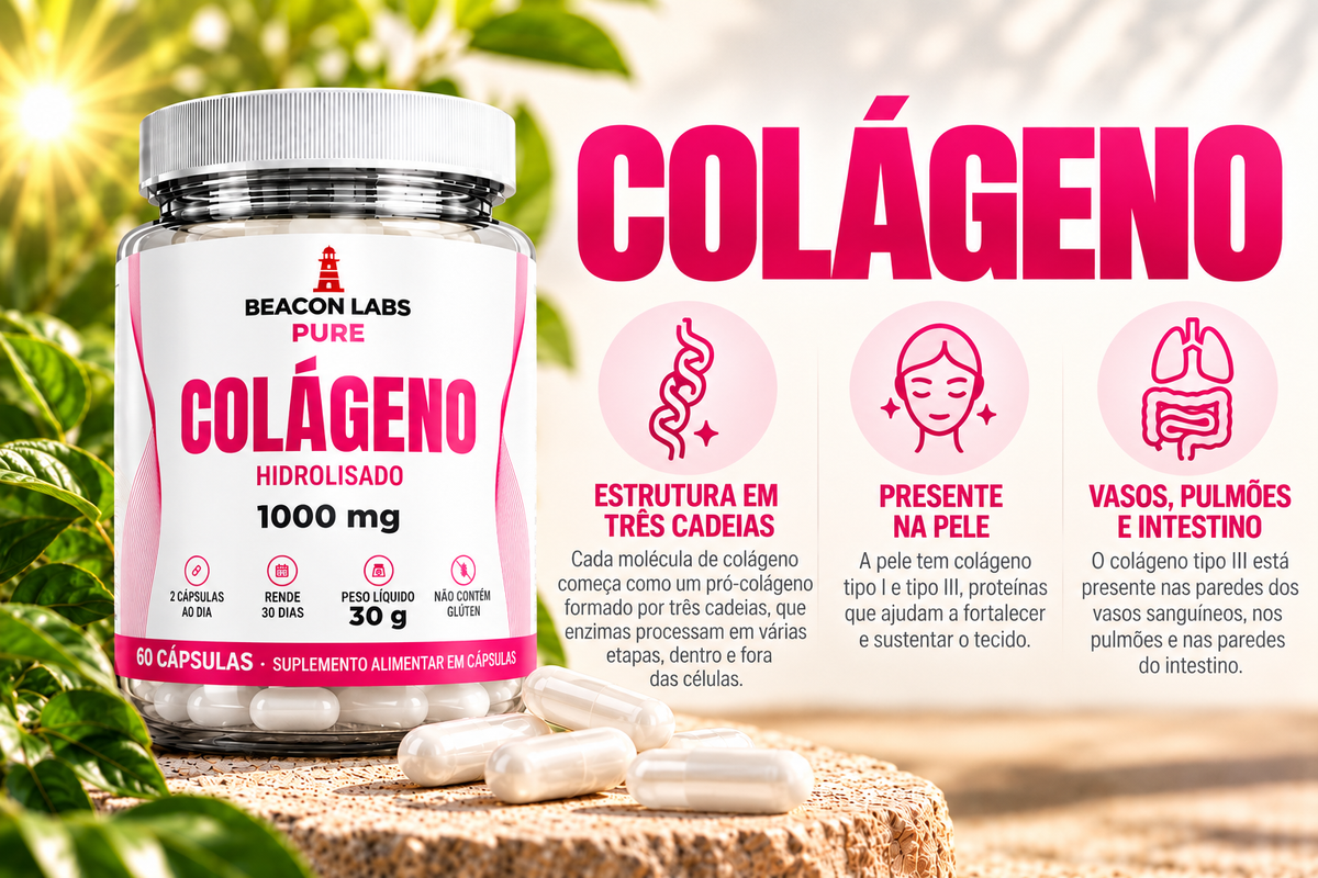 Pure Colágeno Hidrolisado Bovino 1000mg – cards d3