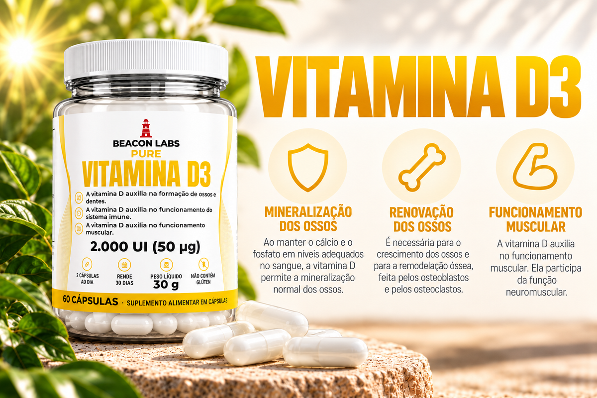 Pure Vitamina D3 Colecalciferol 2.000 UI – cards d3