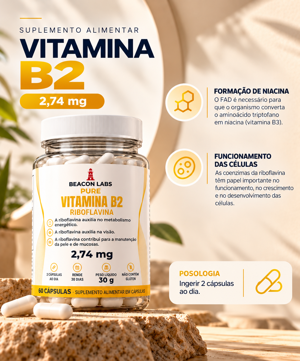 Pure Vitamina B2 Riboflavina 2,74mg – lista posologia d3