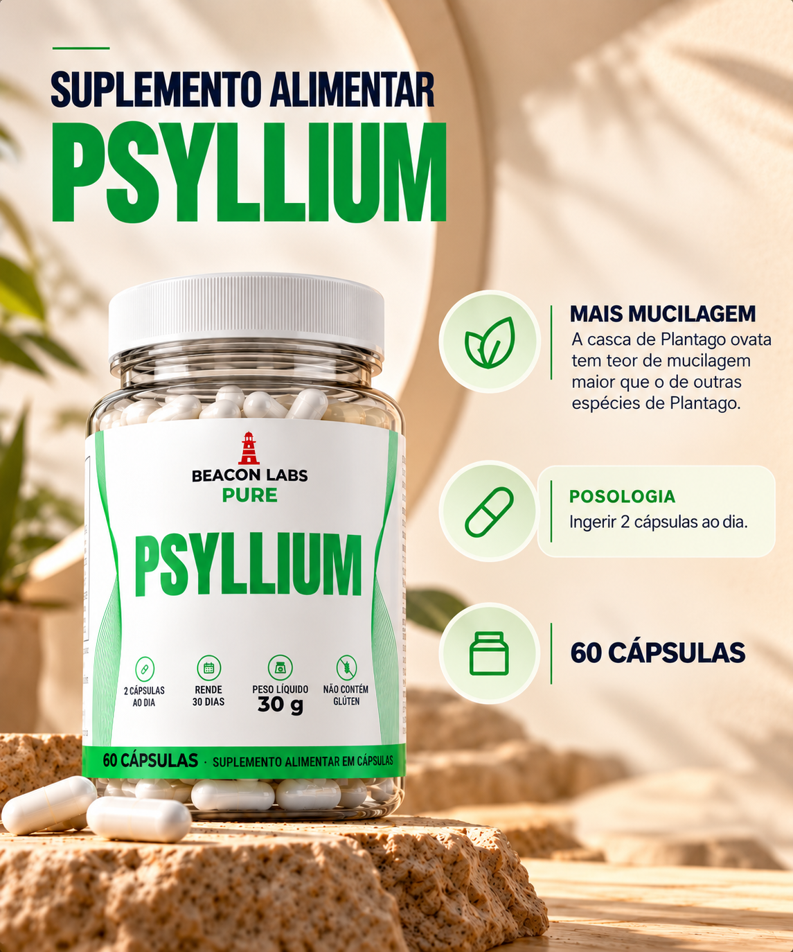 Pure Psyllium Plantago Ovata Casca da Semente – lista posologia d3