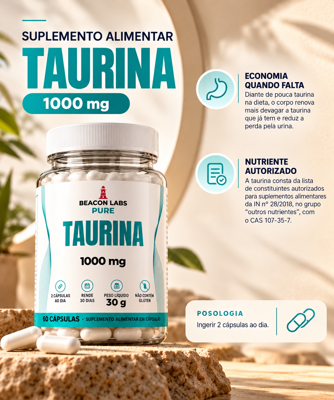 Pure Taurina 1000mg – lista posologia d3