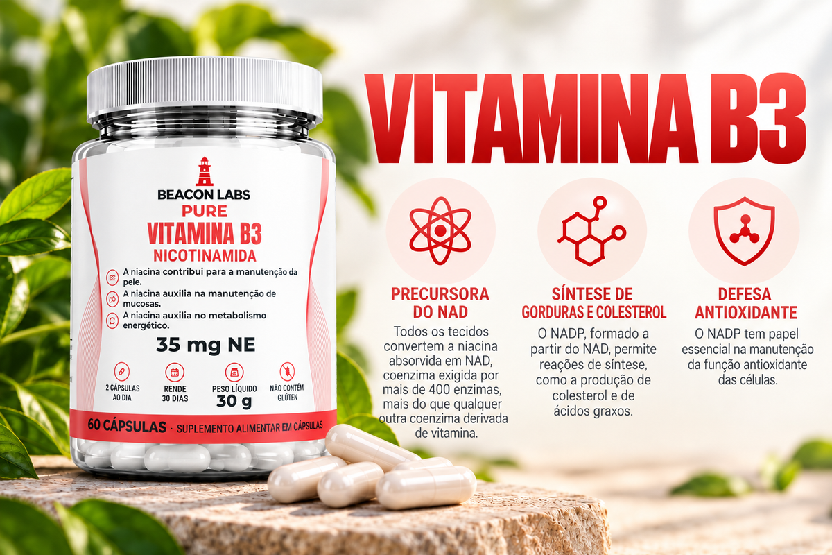 Pure Vitamina B3 Niacina Niacinamida 35mg NE – cards vitc