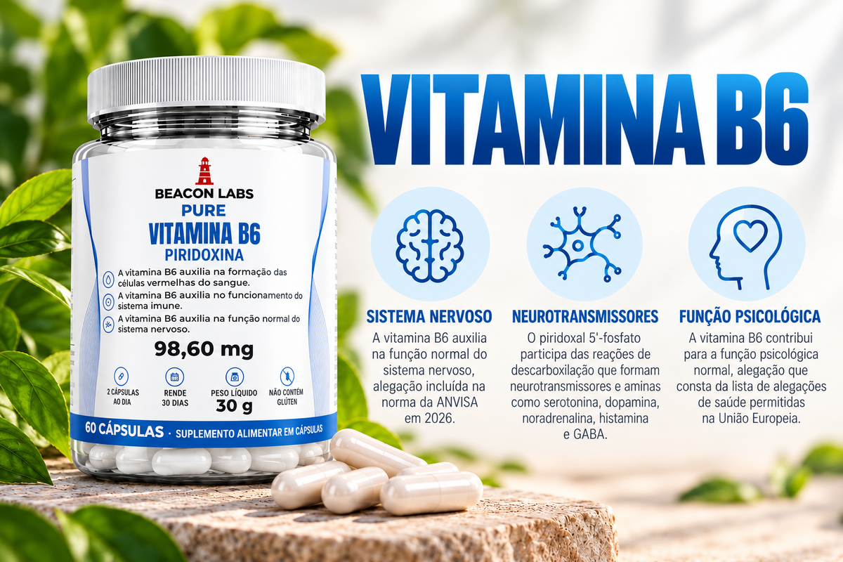Pure Vitamina B6 Cloridrato de Piridoxina 98,60mg – cards vitc