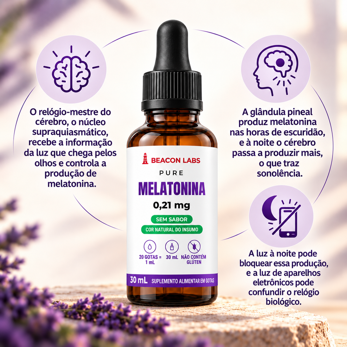Pure Melatonina 0,21mg – anel melatonina