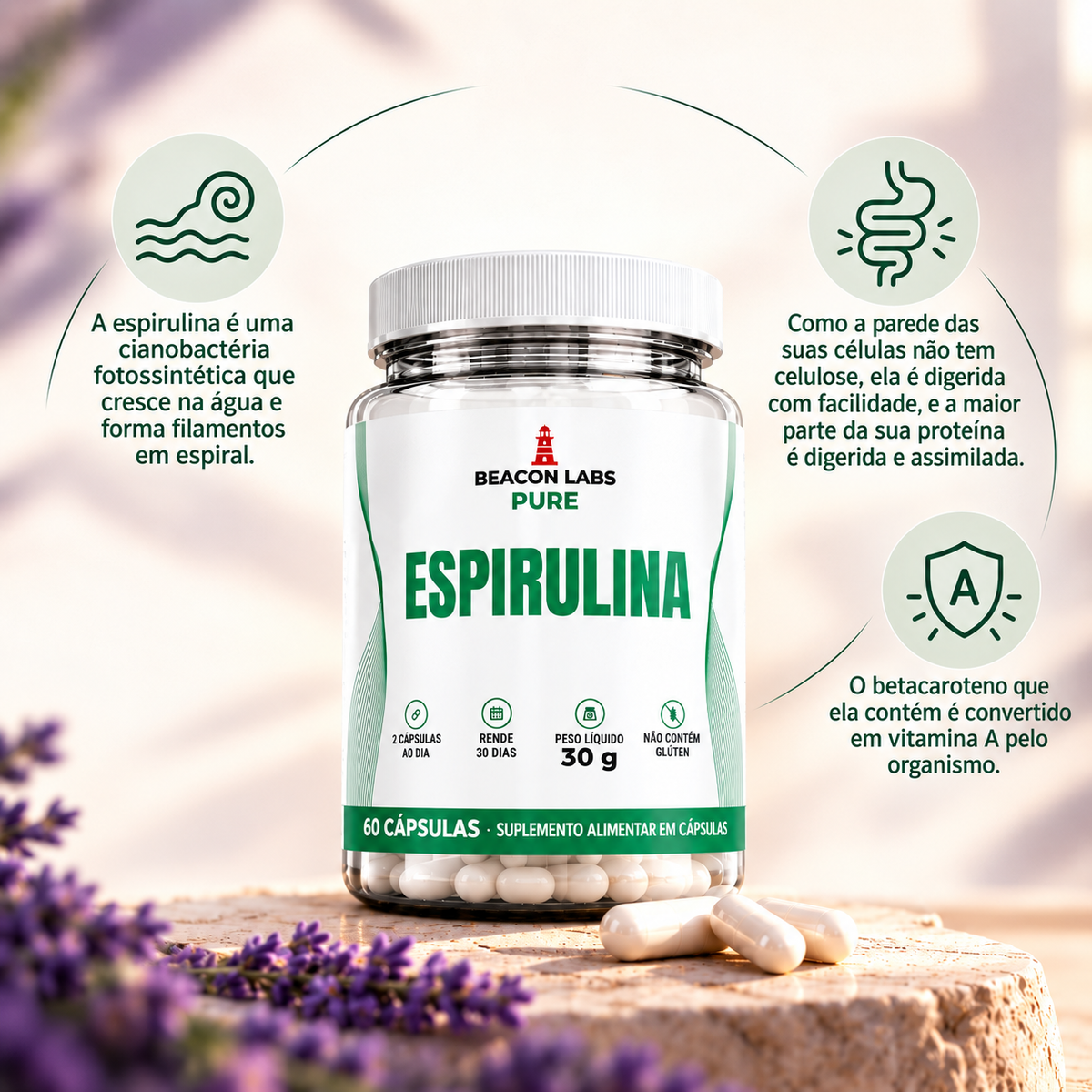 Pure Espirulina Spirulina – anel melatonina