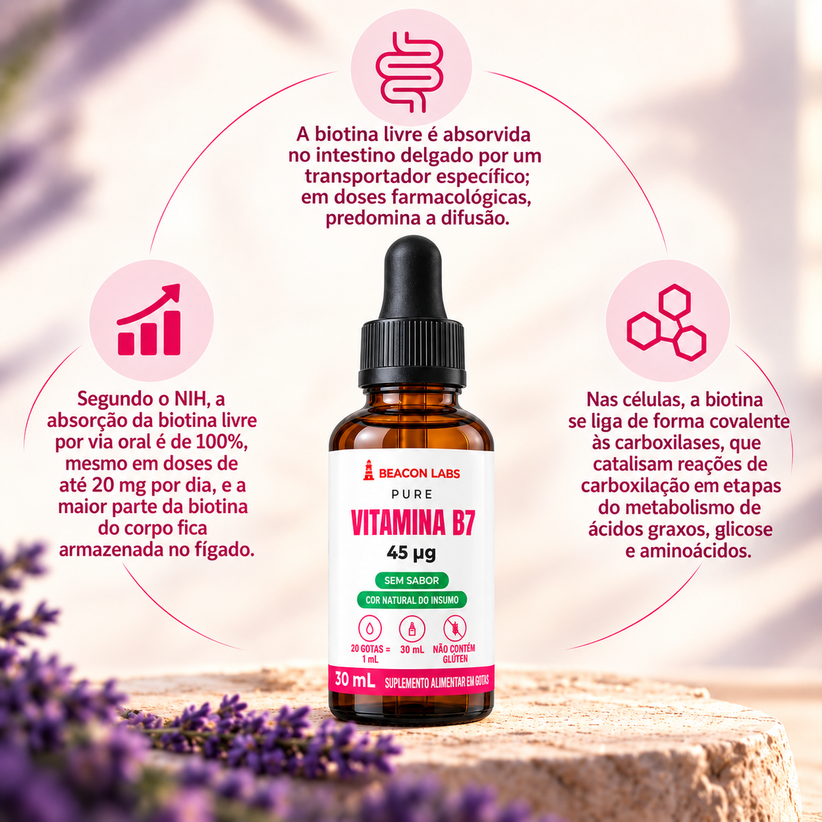 Pure Vitamina B7 Biotina 45mcg – anel melatonina
