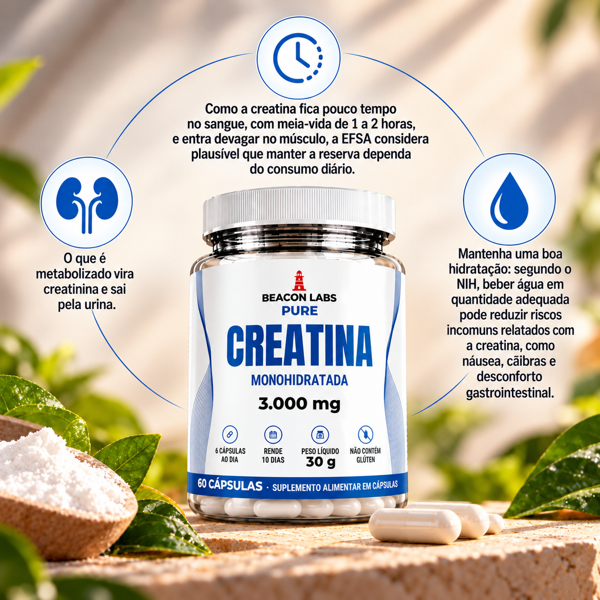 Pure Creatina Monohidratada 1000mg – anel vitc