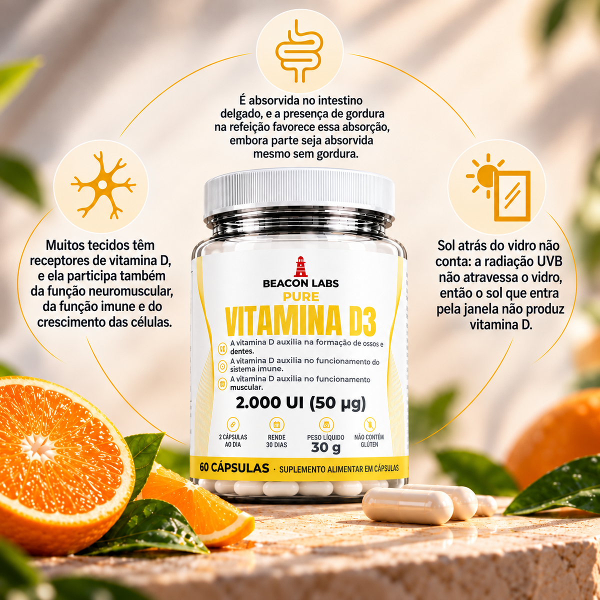 Pure Vitamina D3 Colecalciferol 2.000 UI – anel vitc
