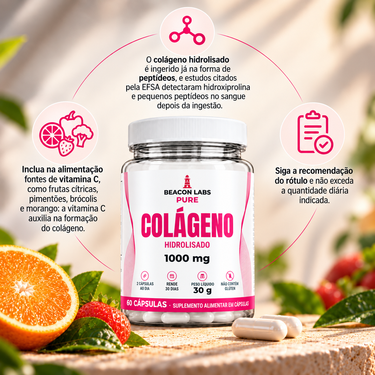 Pure Colágeno Hidrolisado Bovino 1000mg – anel vitc