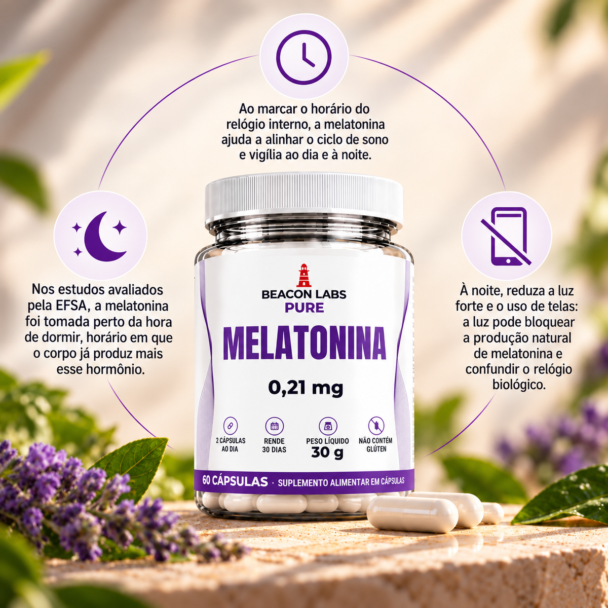 Pure Melatonina 0,21mg – anel vitc