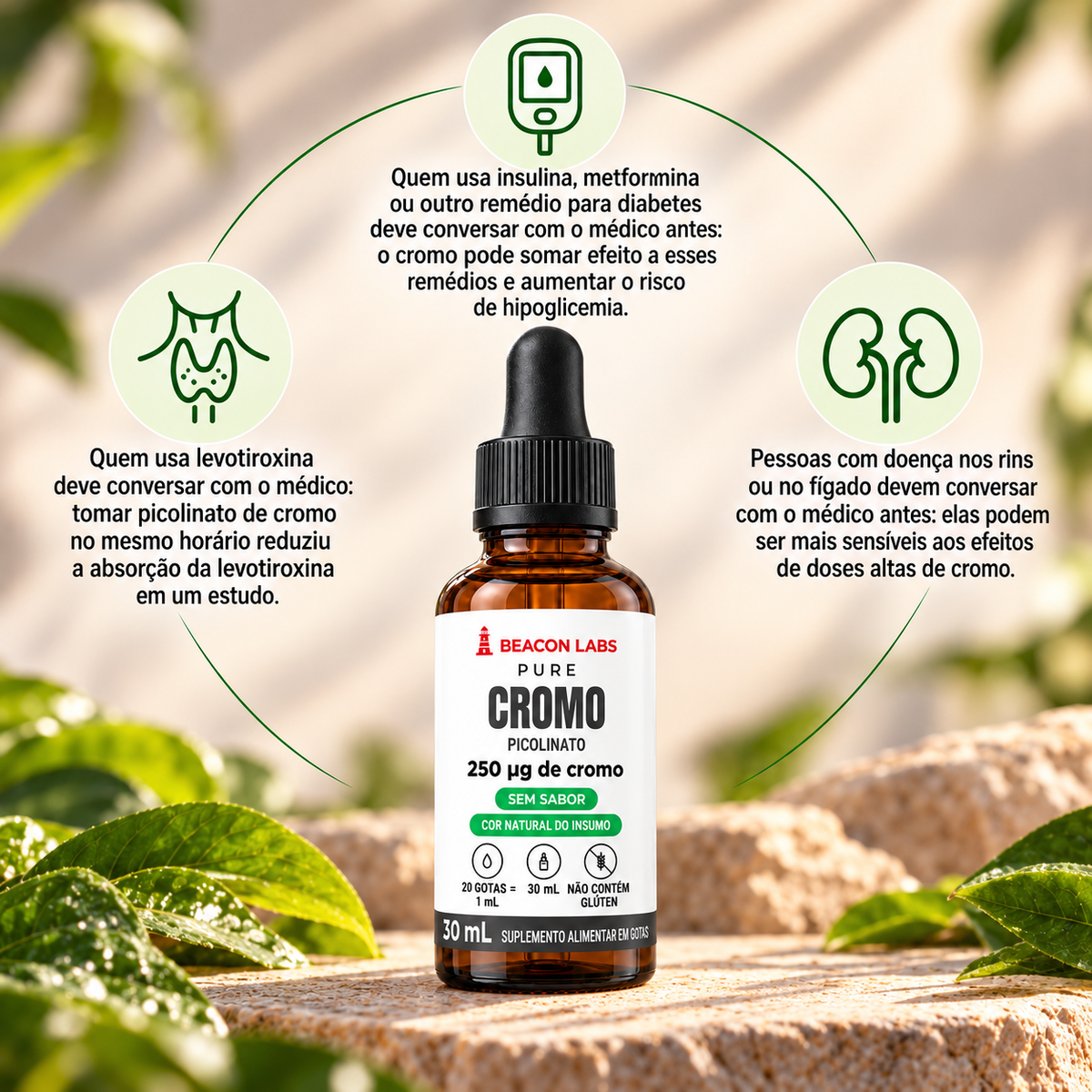 Pure Picolinato de Cromo 250mcg – anel vitc