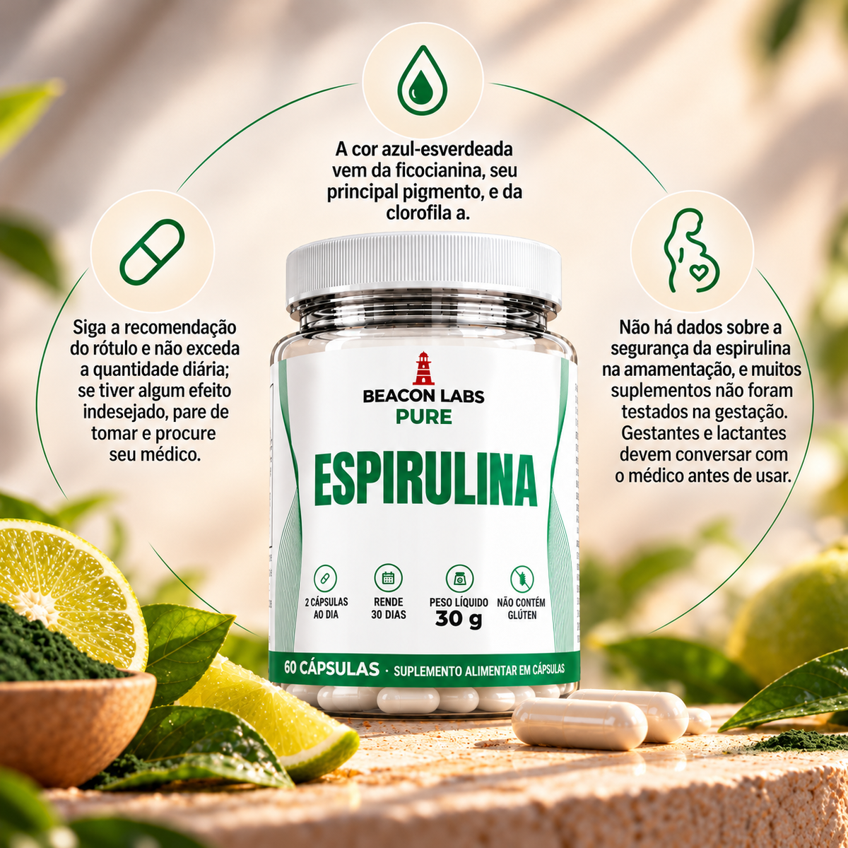 Pure Espirulina Spirulina – anel vitc