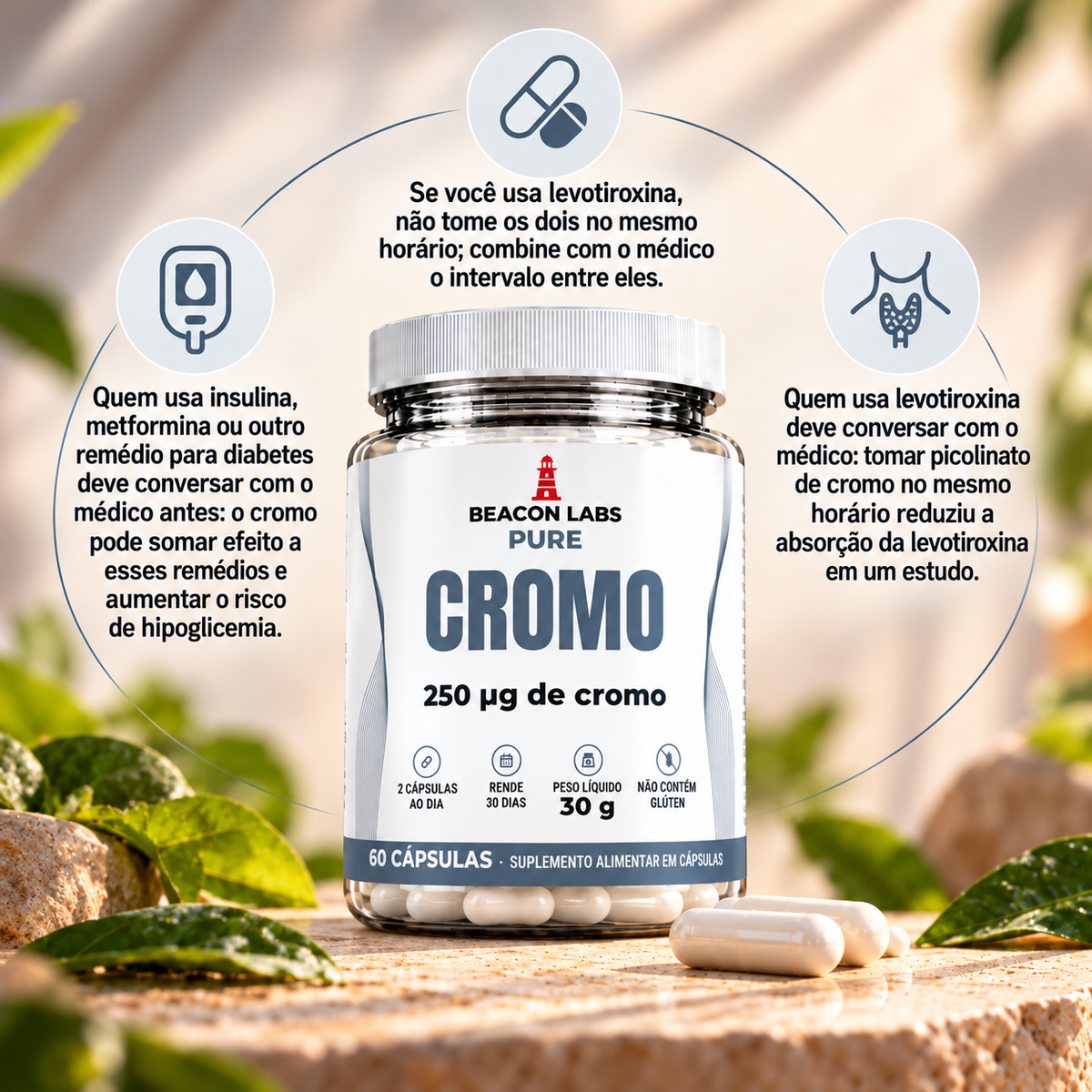 Pure Picolinato de Cromo 250mcg – anel vitc