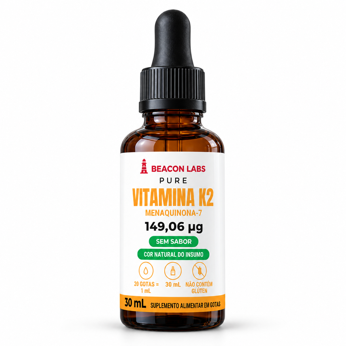 Pure Vitamina K2 MK-7 Menaquinona 149,06mcg – frente