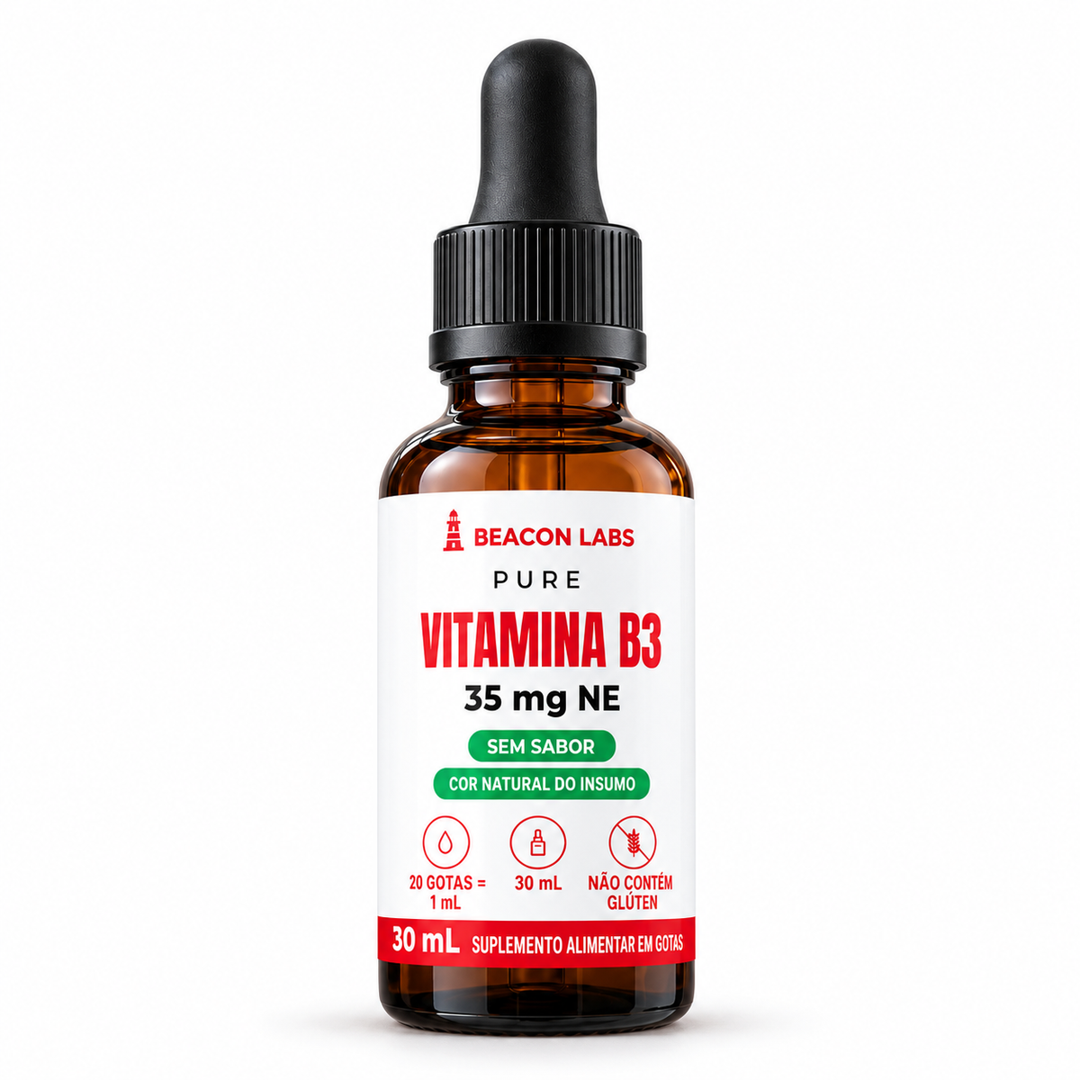 Pure Vitamina B3 Niacina Nicotinamida 35mg NE – frente