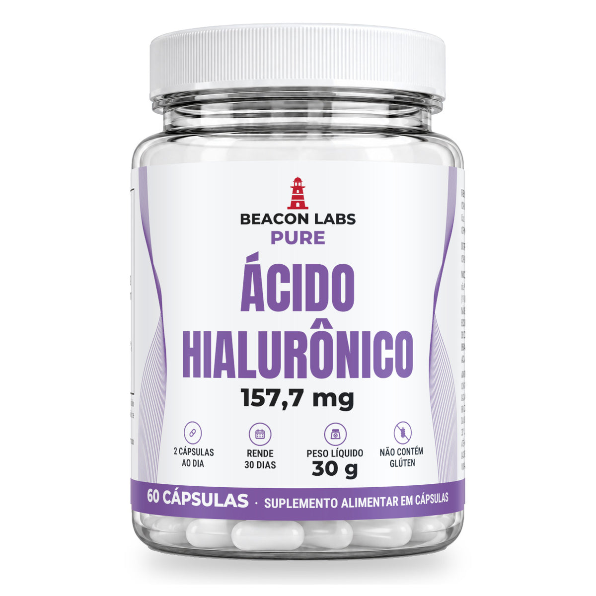 Combo Colágeno + Ácido Hialurônico + Vitamina C – Pure Ácido Hialurônico 157,7mg (frente)