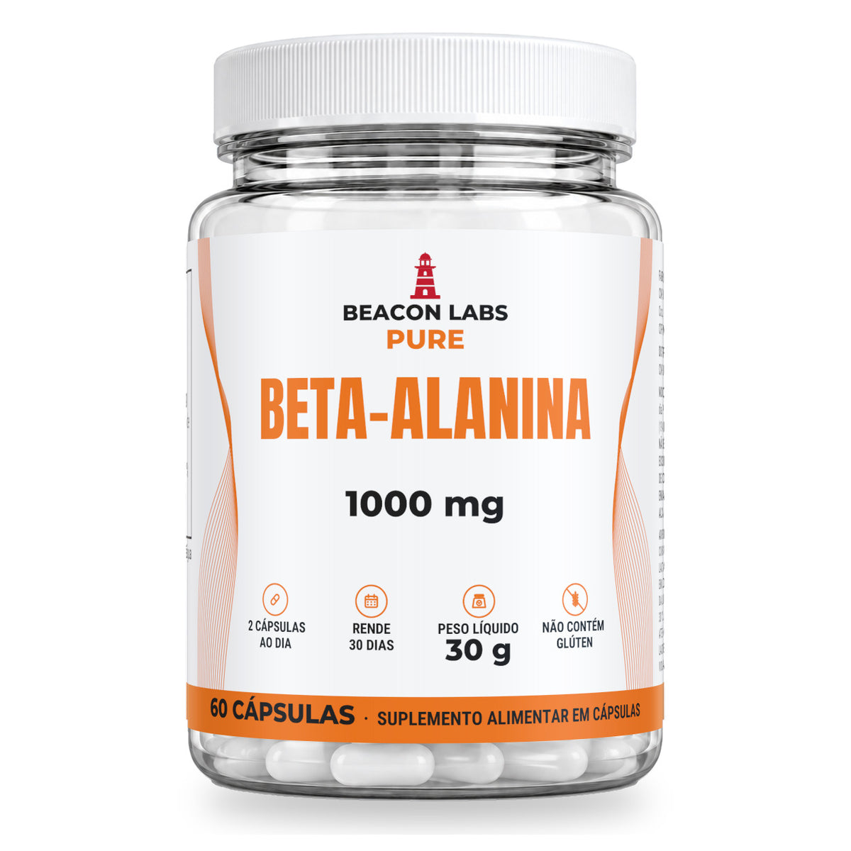 Combo Treino: Creatina + Beta-Alanina + Arginina + Cafeína – Pure Beta-Alanina 1000mg (frente)