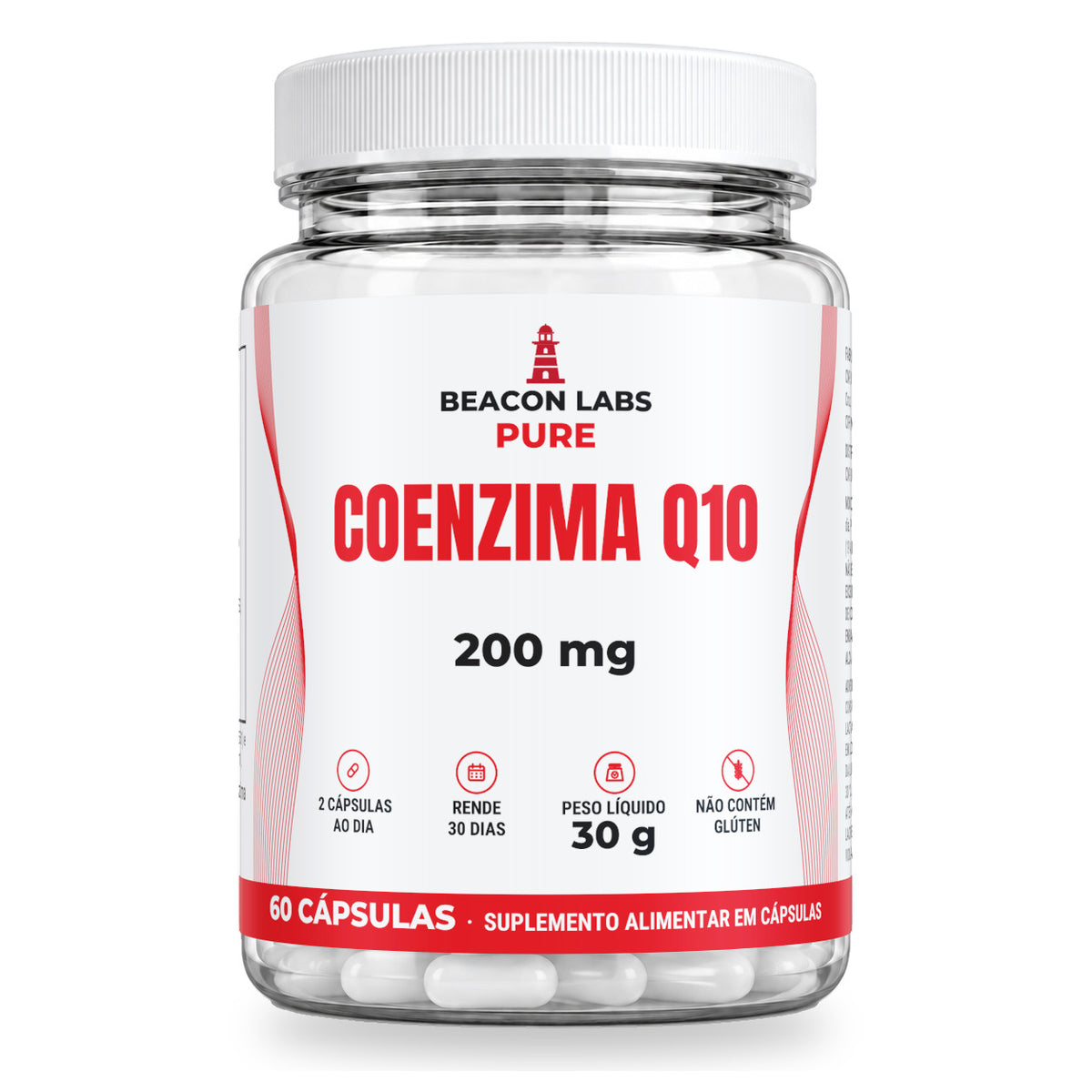 Pure Coenzima Q10 Ubiquinona 200mg – frente