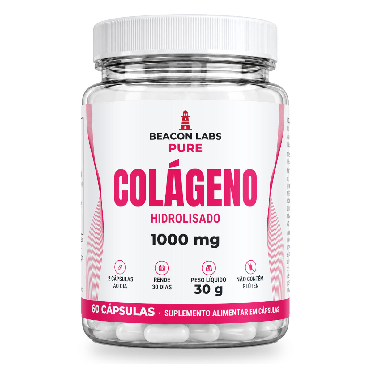Pure Colágeno Hidrolisado Bovino 1000mg – frente