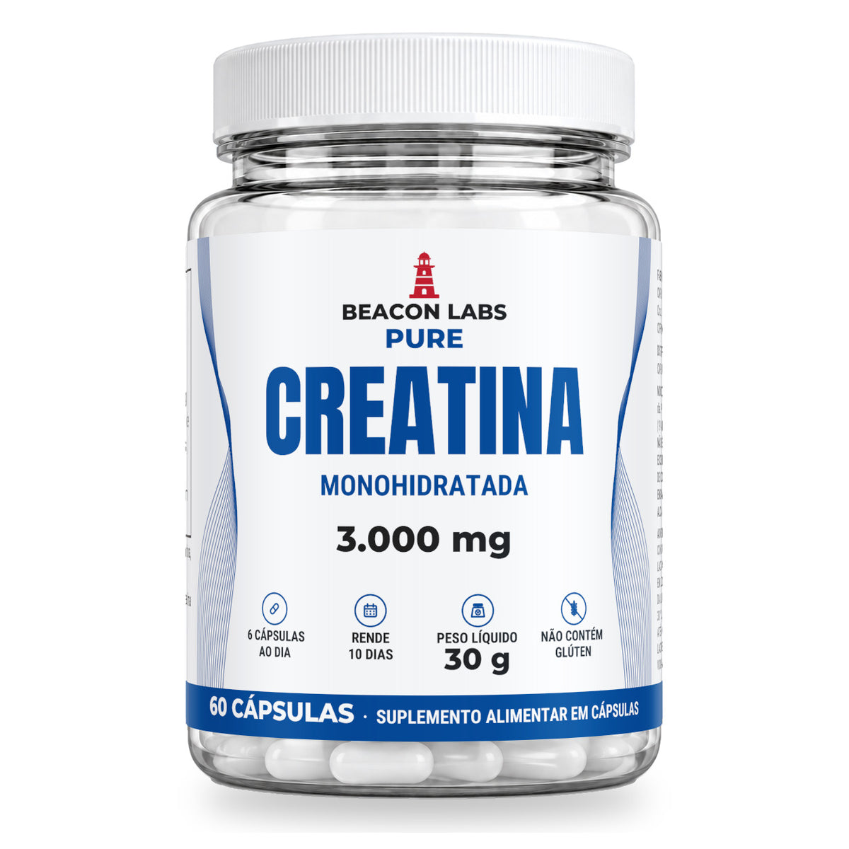 Pure Creatina Monohidratada 1000mg – frente
