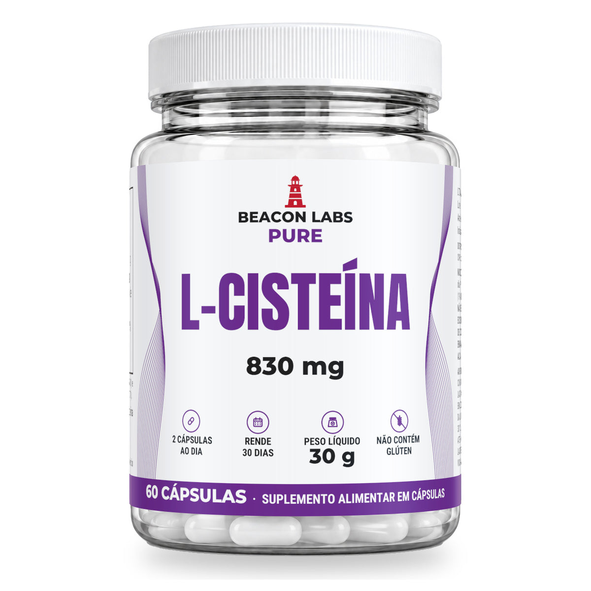 Pure L-Cisteína Aminoácido 830mg – frente