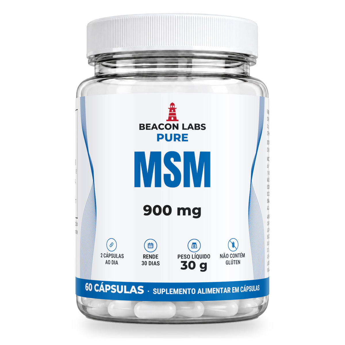 Pure MSM Metilsulfonilmetano 900mg – frente