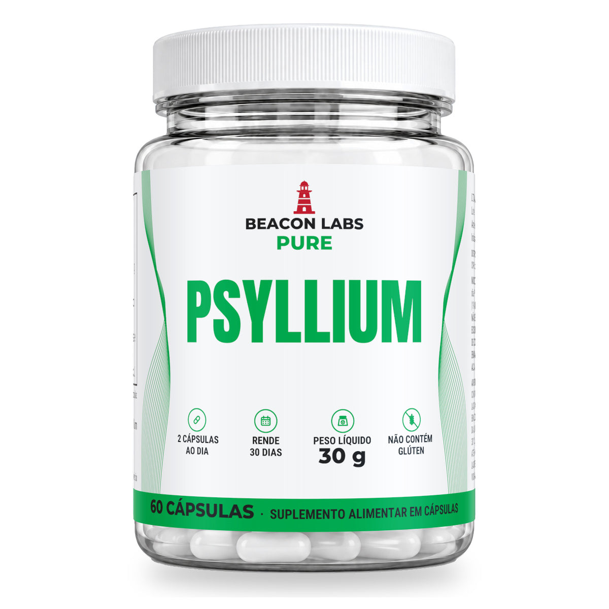 Pure Psyllium Plantago Ovata Casca da Semente – frente