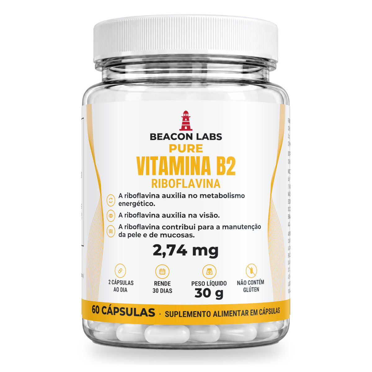 Pure Vitamina B2 Riboflavina 2,74mg – frente