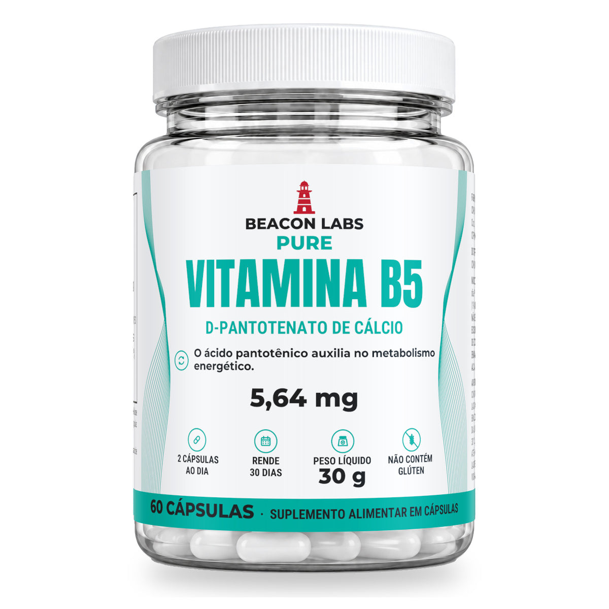 Pure Vitamina B5 Ácido Pantotênico 5,64mg – frente